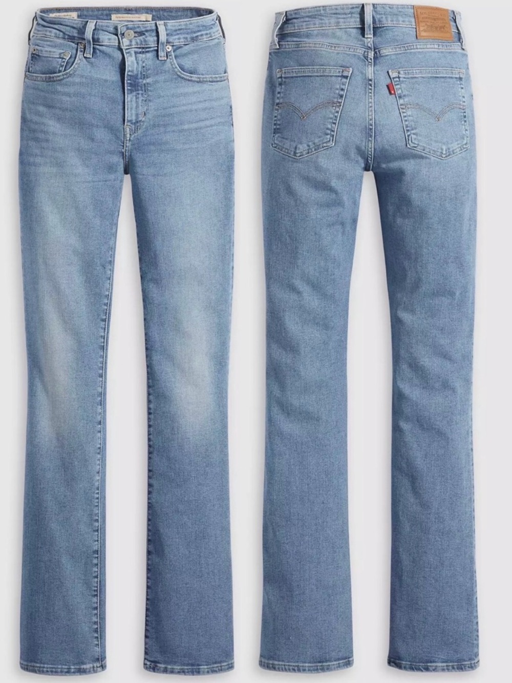 Levi’s Premium 725 HIGH RISE BOOTCUT JEANS Size 28 Blue Wave Light Wash Stretch